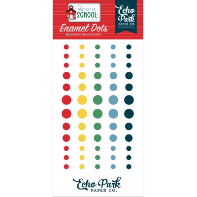 Echo Park First Day Of School Embellishments - Enamel Dots